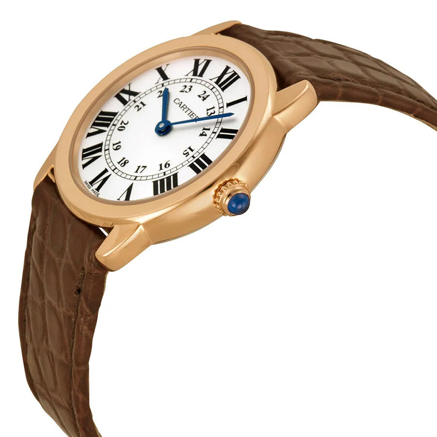 Cartier Ronde Solo De Cartier 18kt Pink Gold Silver Dial Ladies Watch W6701007
