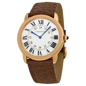 Cartier Ronde Solo De Cartier 18kt Rose Gold Silver Dial 36 mm Watch W6701008