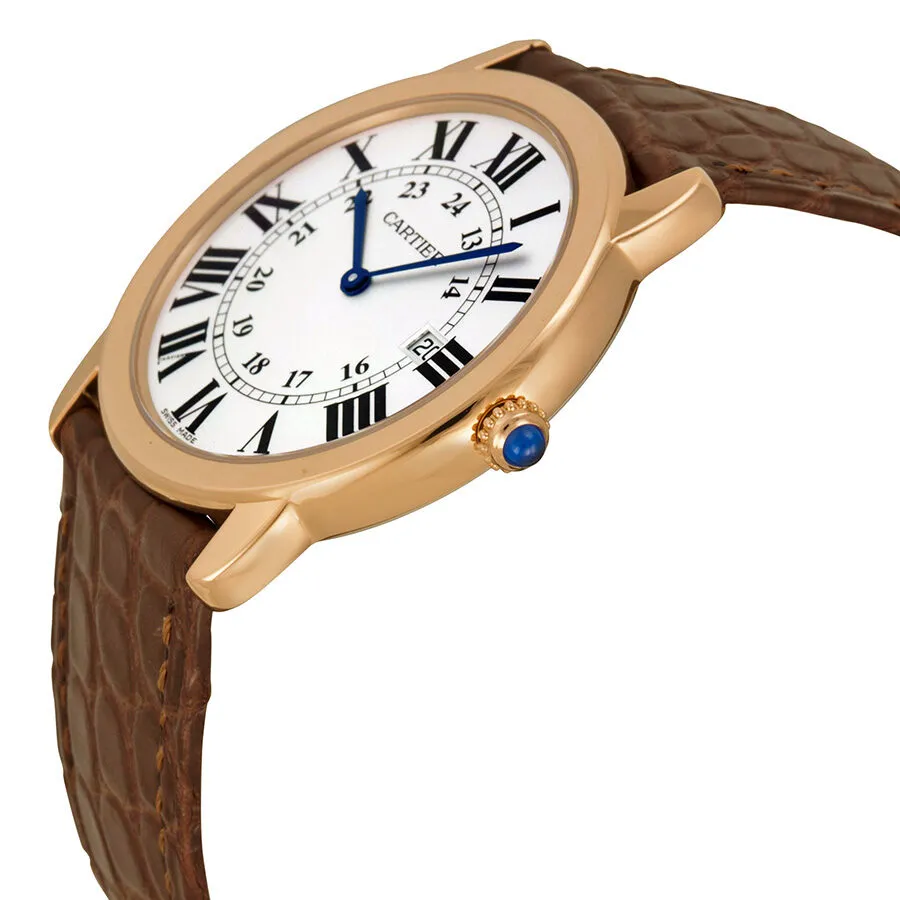 Cartier Ronde Solo De Cartier 18kt Rose Gold Silver Dial 36 mm Watch W6701008