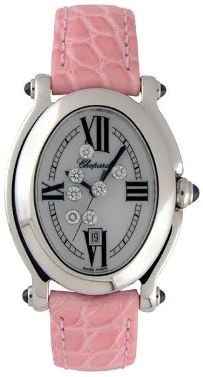 Chopard Happy Sport Diamond Steel Mother-of-pearl Pink Ladies watch 27/8937-23 278937-23-PINK