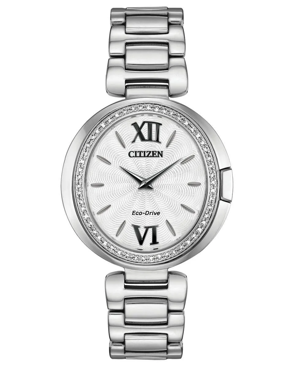 Citizen Capella EX1500-52A Ladies 34mm Bracelet Watch MSRP $825