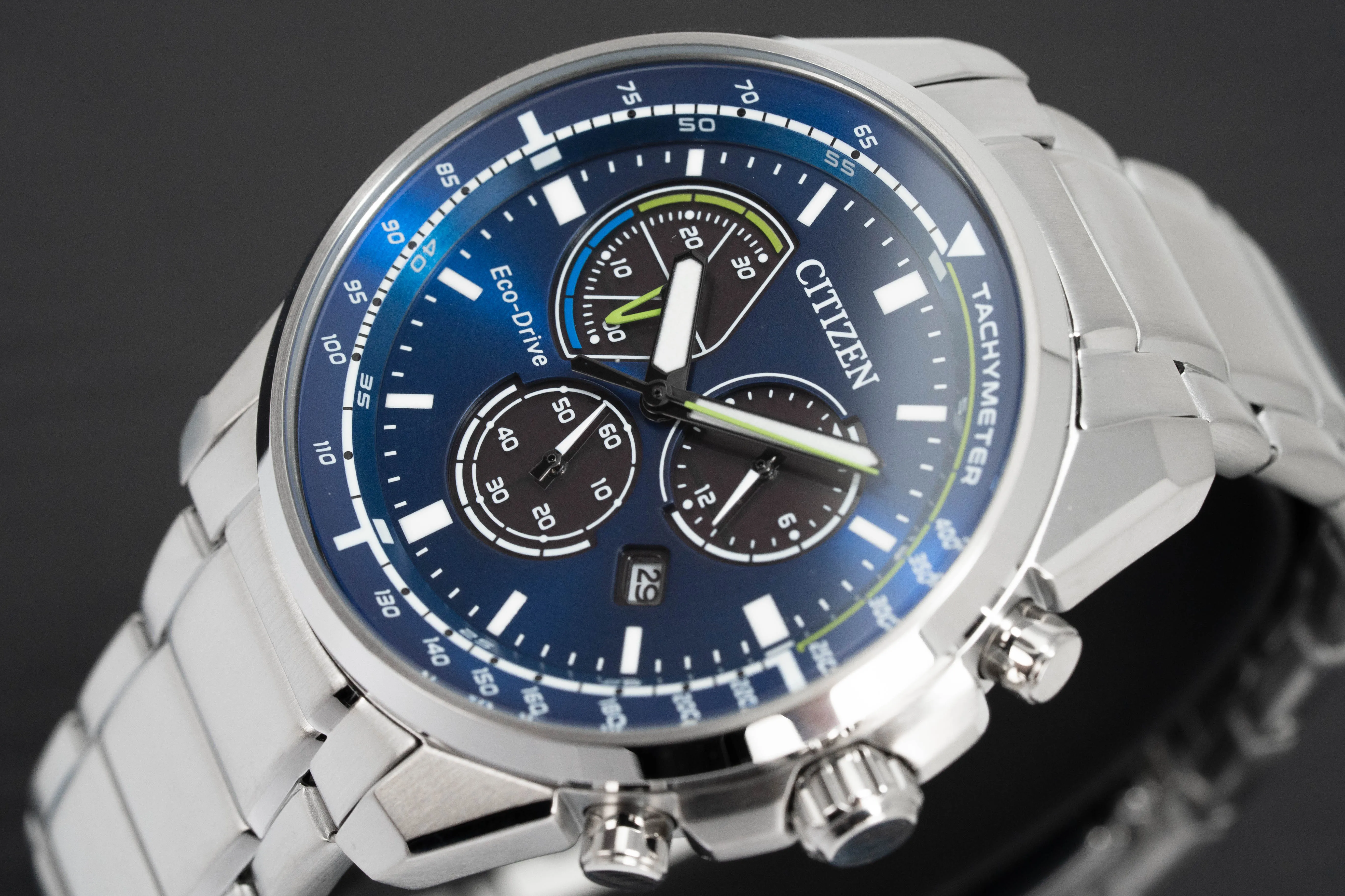Citizen Eco-Drive Chronograph Blue Men's Watch AT1190-87L