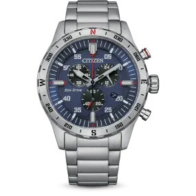 Citizen Eco-Drive Chronograph Blue Men's Watch AT2520-89L