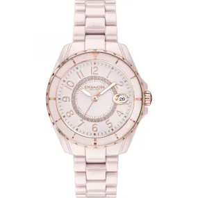 Coach Preston Pink Blush Ceramic Bracelet Women's Watch 14503463