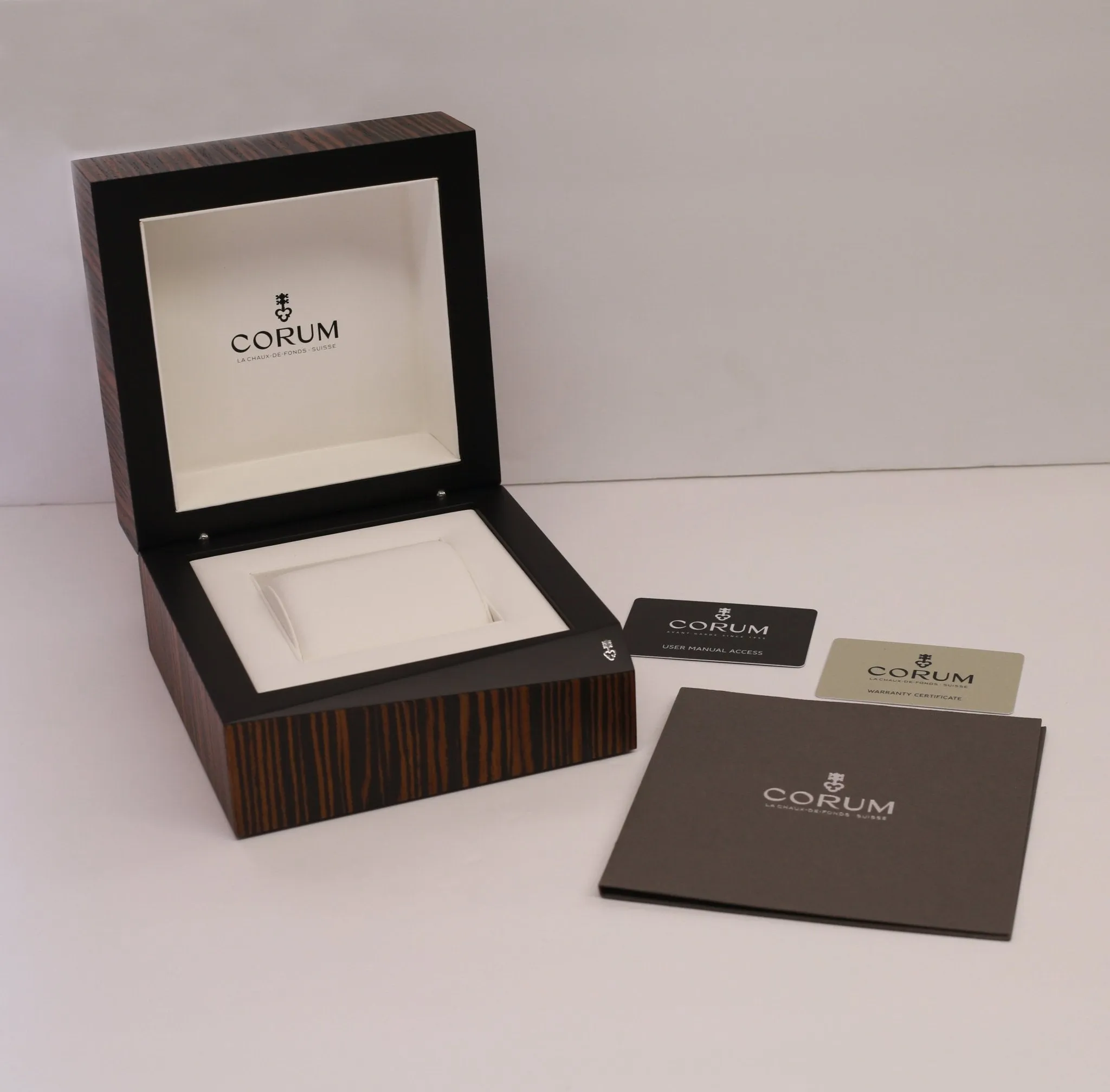 Corum Golden Bridge Round 39 18K White Gold Manual Wind Ladies Watch B113/03404