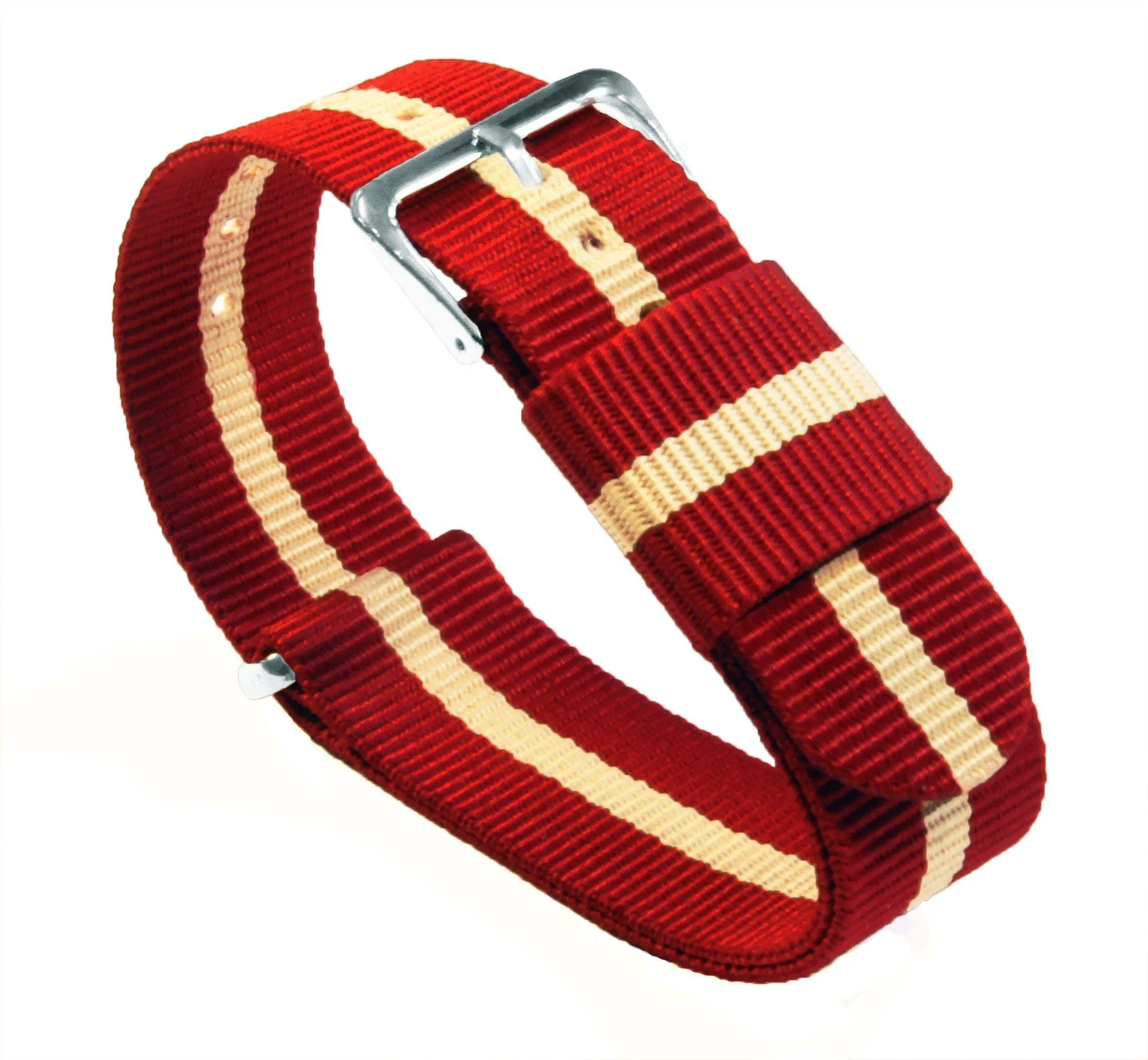 Crimson & Khaki | Nylon NATO® Style by Barton Watch Bands