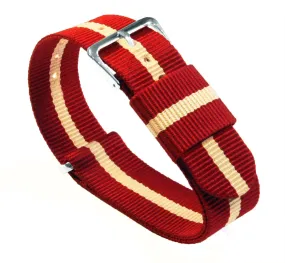 Crimson & Khaki | Nylon NATO® Style by Barton Watch Bands