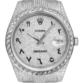 Custom Diamond Set Rolex Datejust 41 116300 Diamond Paved Dial
