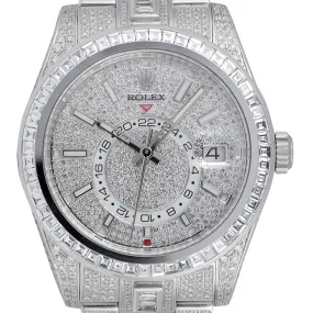 Custom Diamond Set Rolex Sky-Dweller Steel 326934 Watch