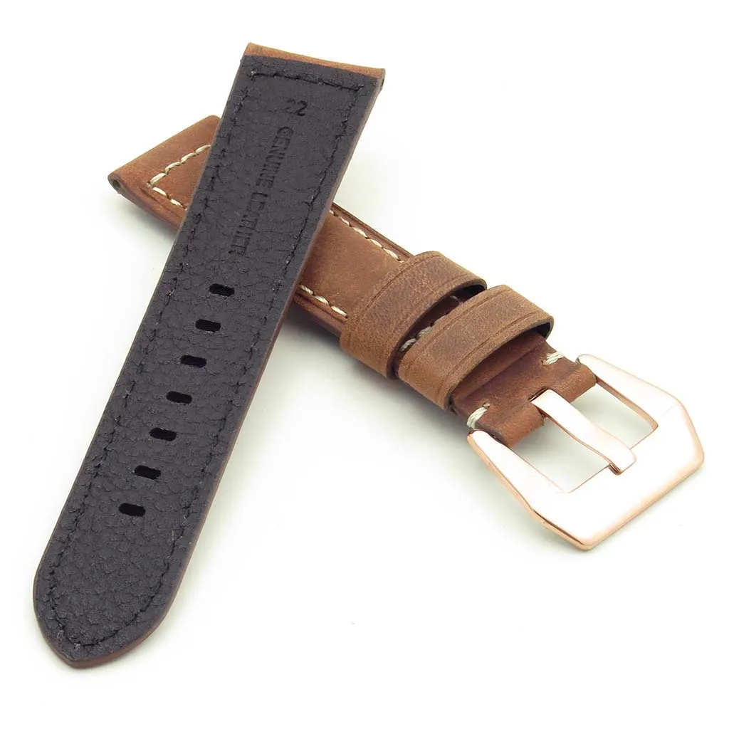 DASSARI Salvage Strap w/ Yellow Gold Buckle