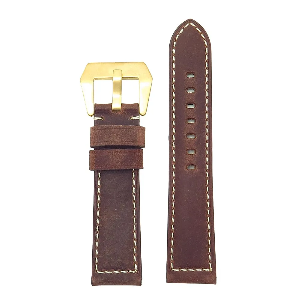DASSARI Salvage Strap w/ Yellow Gold Buckle