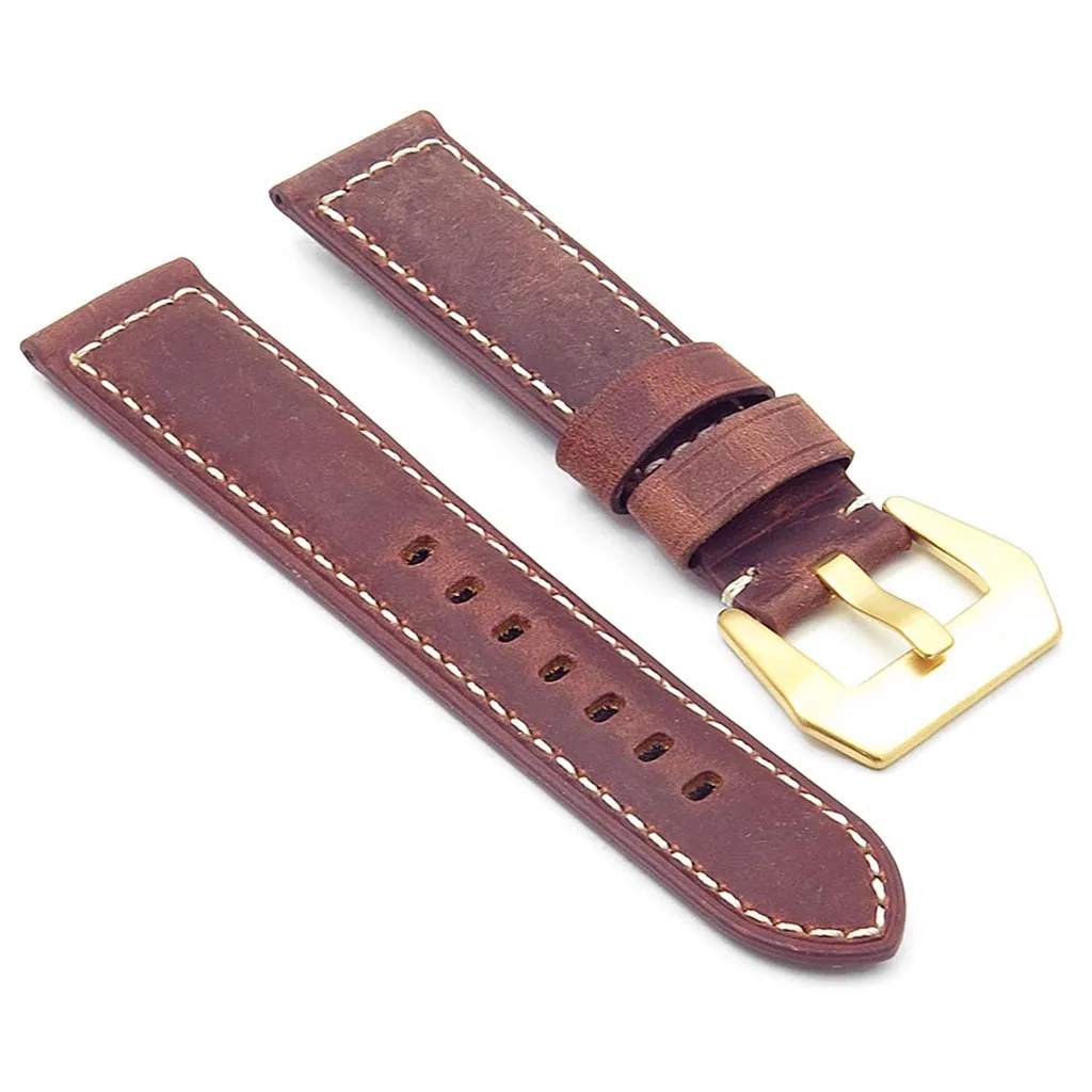 DASSARI Salvage Strap w/ Yellow Gold Buckle