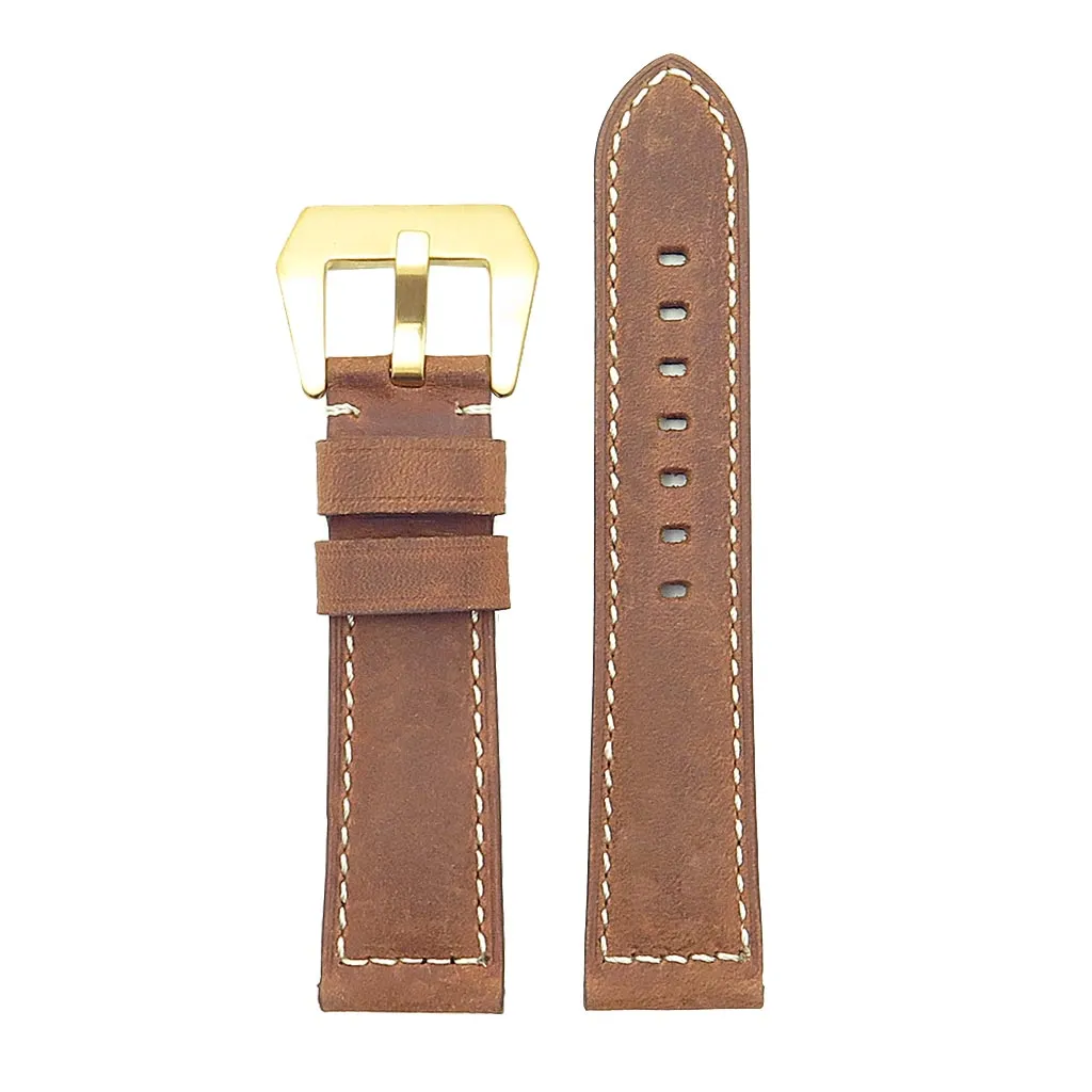 DASSARI Salvage Strap w/ Yellow Gold Buckle