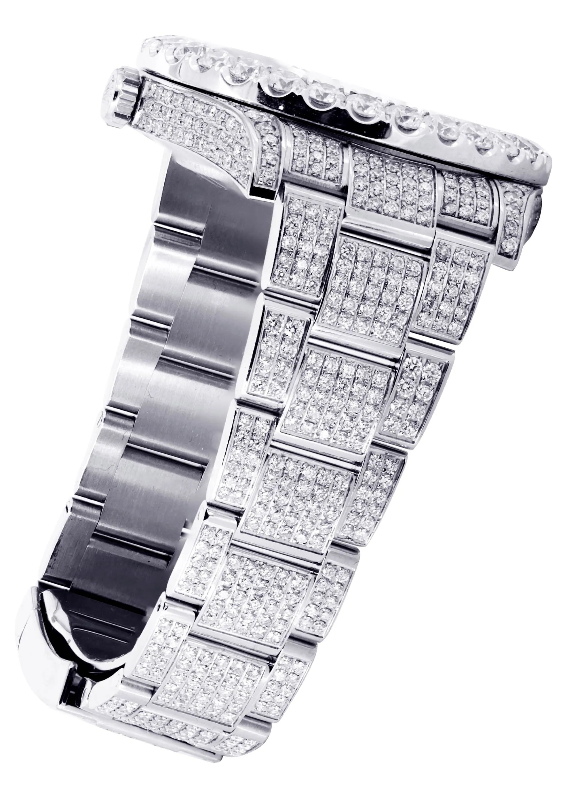 Diamond Rolex Datejust 41 | Custom Diamond Dial | Stainless Steel | 19.5 Carats
