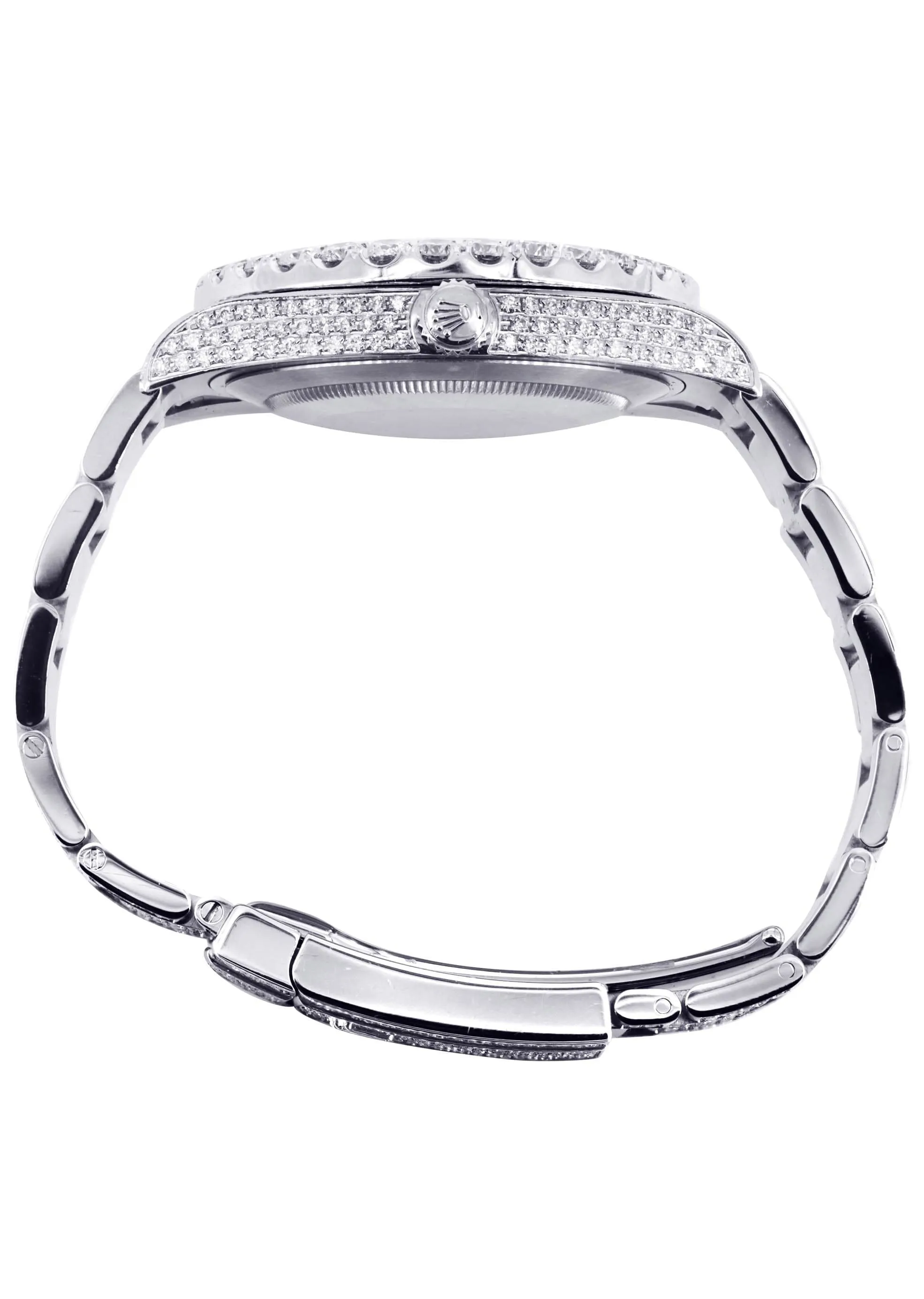 Diamond Rolex Datejust 41 | Custom Diamond Dial | Stainless Steel | 19.5 Carats