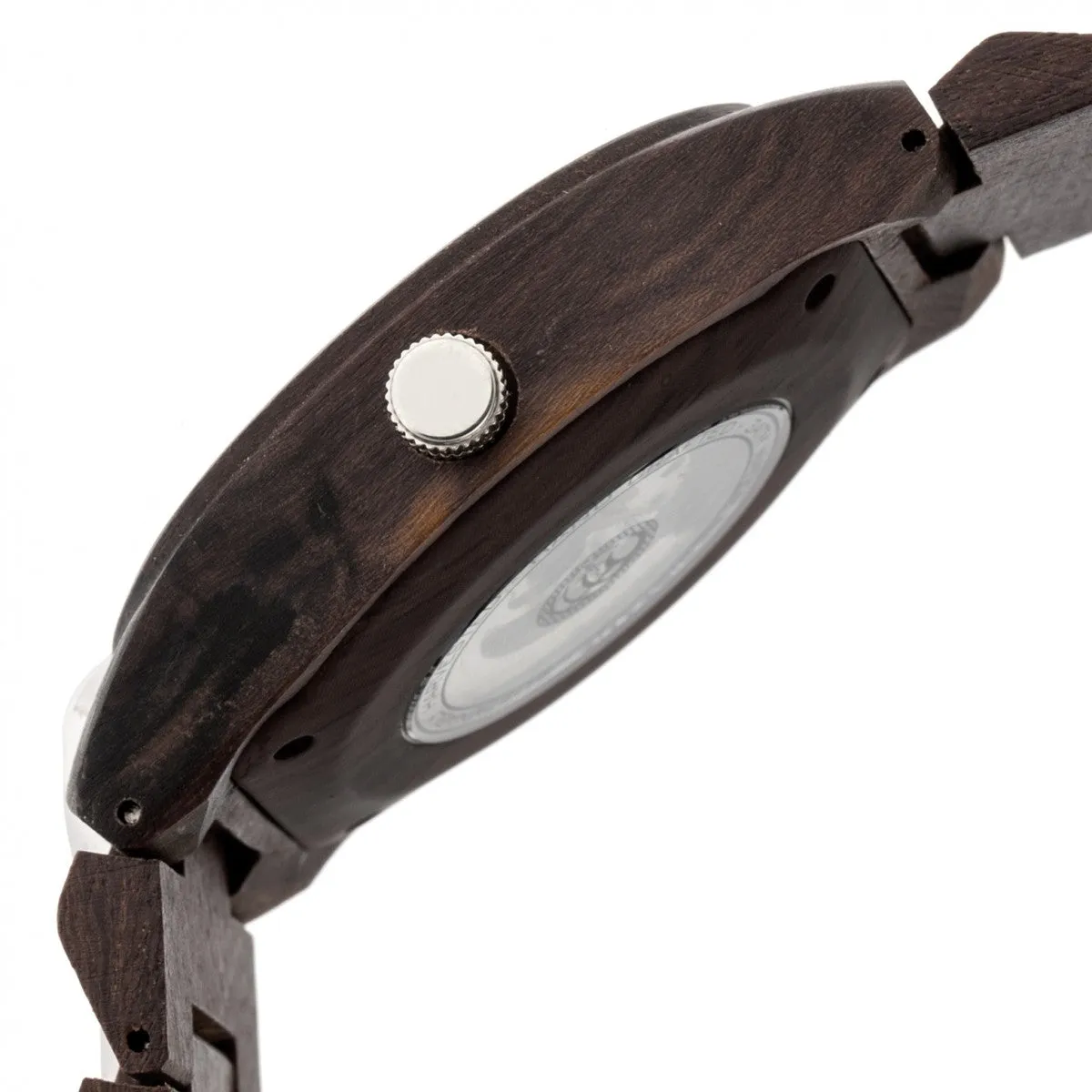 Earth Wood Gobi Automatic Skeleton Bracelet Watch - Dark Brown