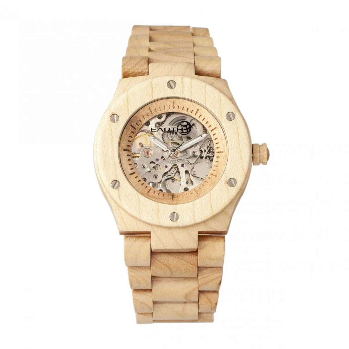 Earth Wood Grand Mesa Automatic Skeleton Bracelet Watch