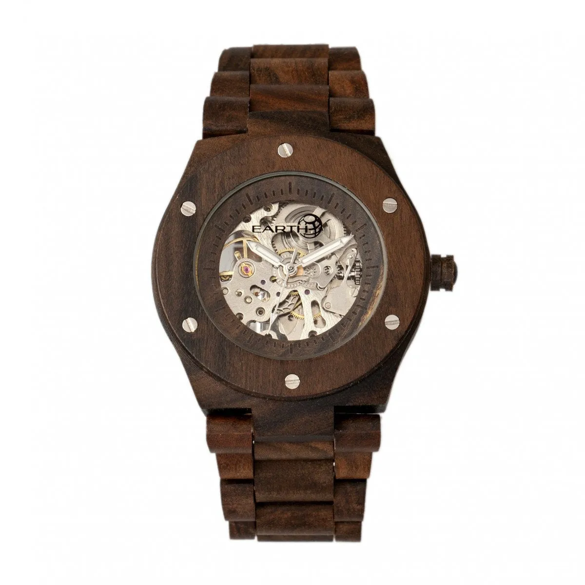 Earth Wood Grand Mesa Automatic Skeleton Bracelet Watch