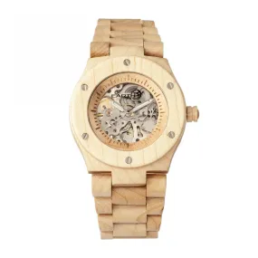 Earth Wood Grand Mesa Automatic Skeleton Bracelet Watch