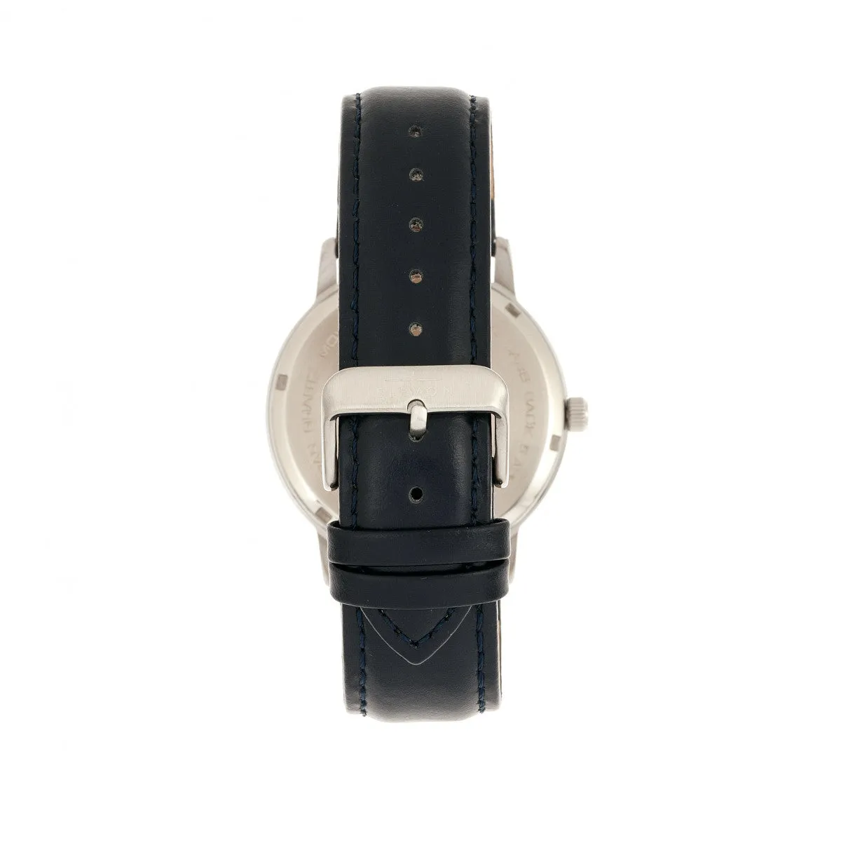 Elevon Lear Leather-Band Watch w/Day/Date - Blue