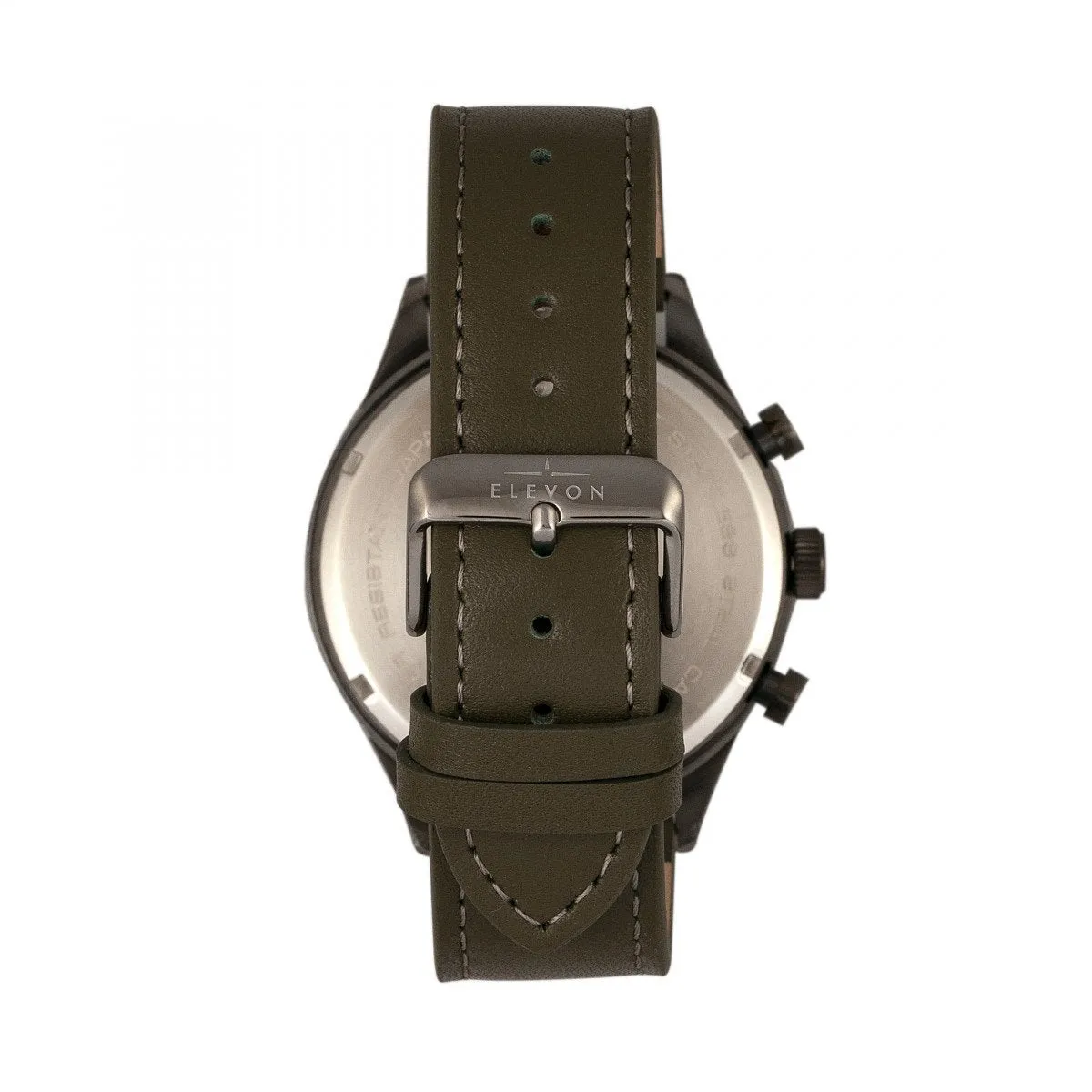 Elevon Lindbergh Leather-Band Watch w/Day/Date