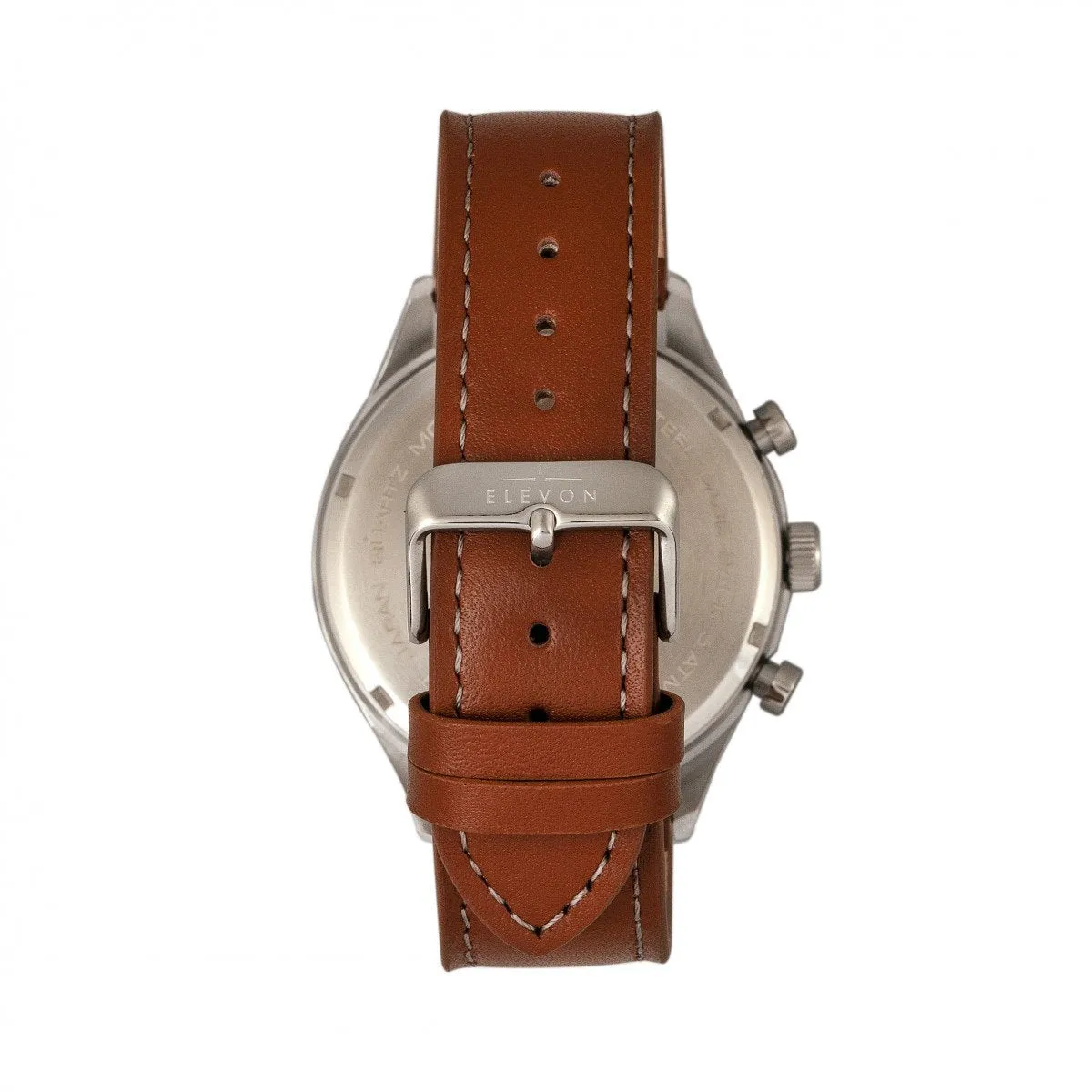 Elevon Lindbergh Leather-Band Watch w/Day/Date