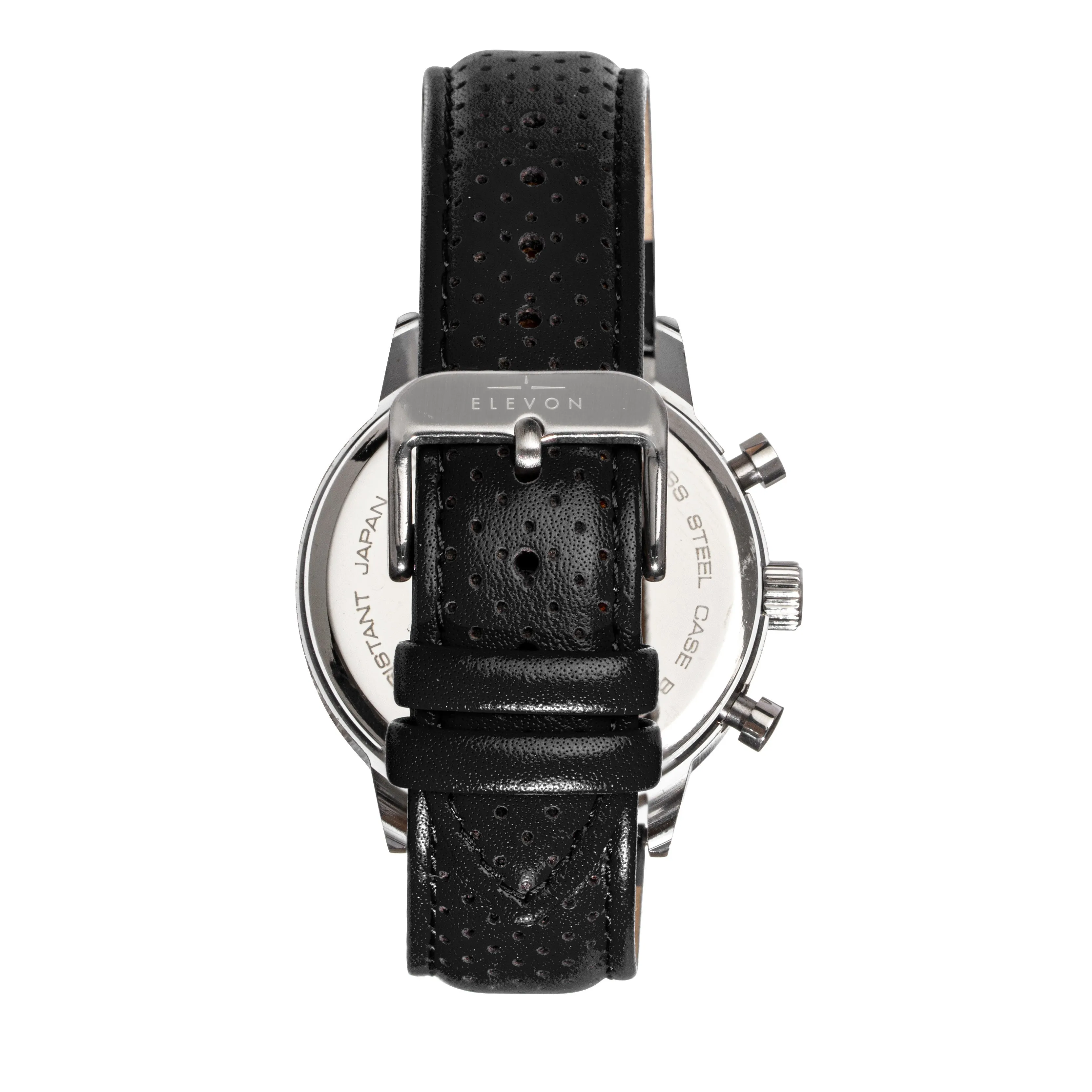 Elevon Torque Genuine Leather-Band Watch w/Date