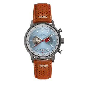 Elevon Torque Genuine Leather-Band Watch w/Date