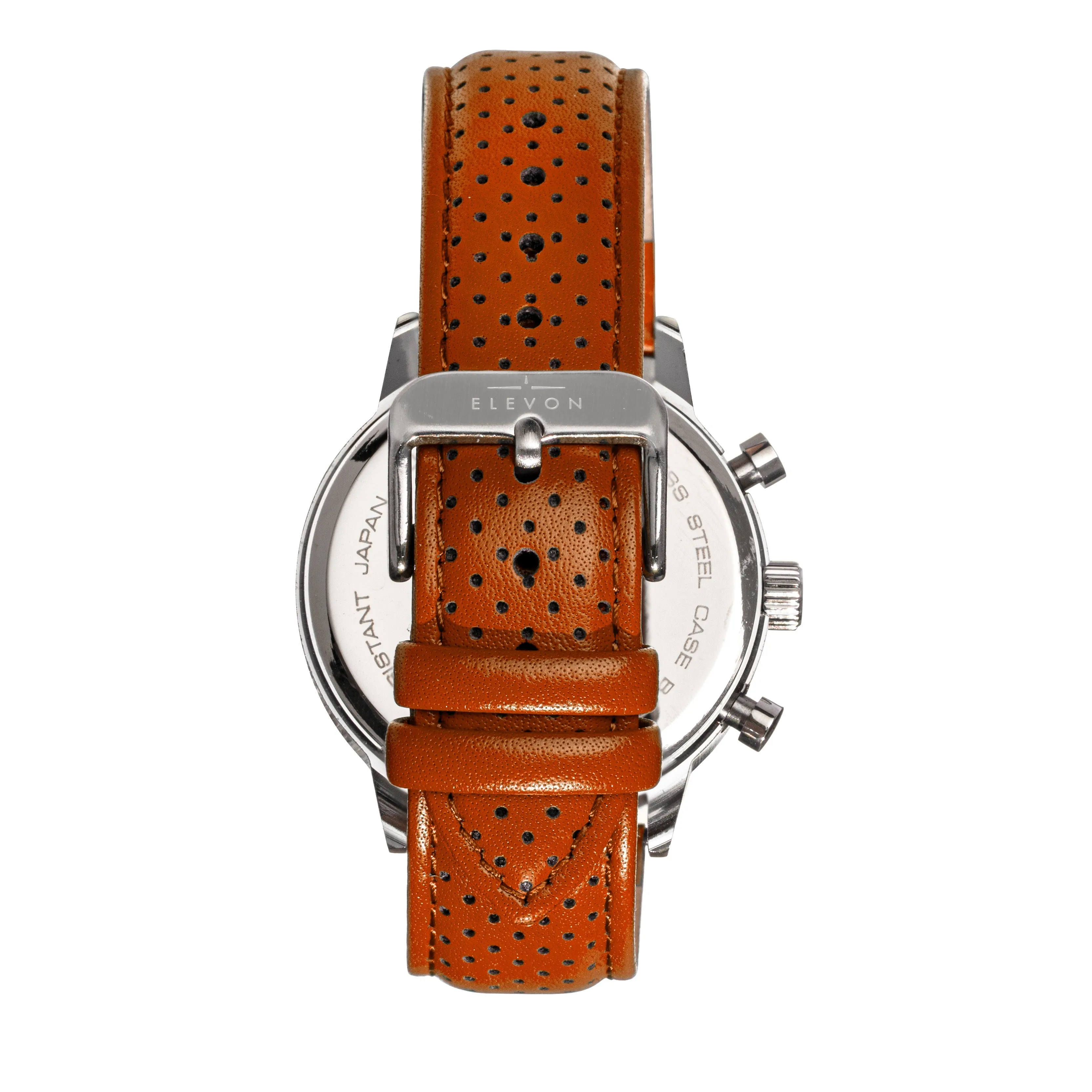 Elevon Torque Genuine Leather-Band Watch w/Date