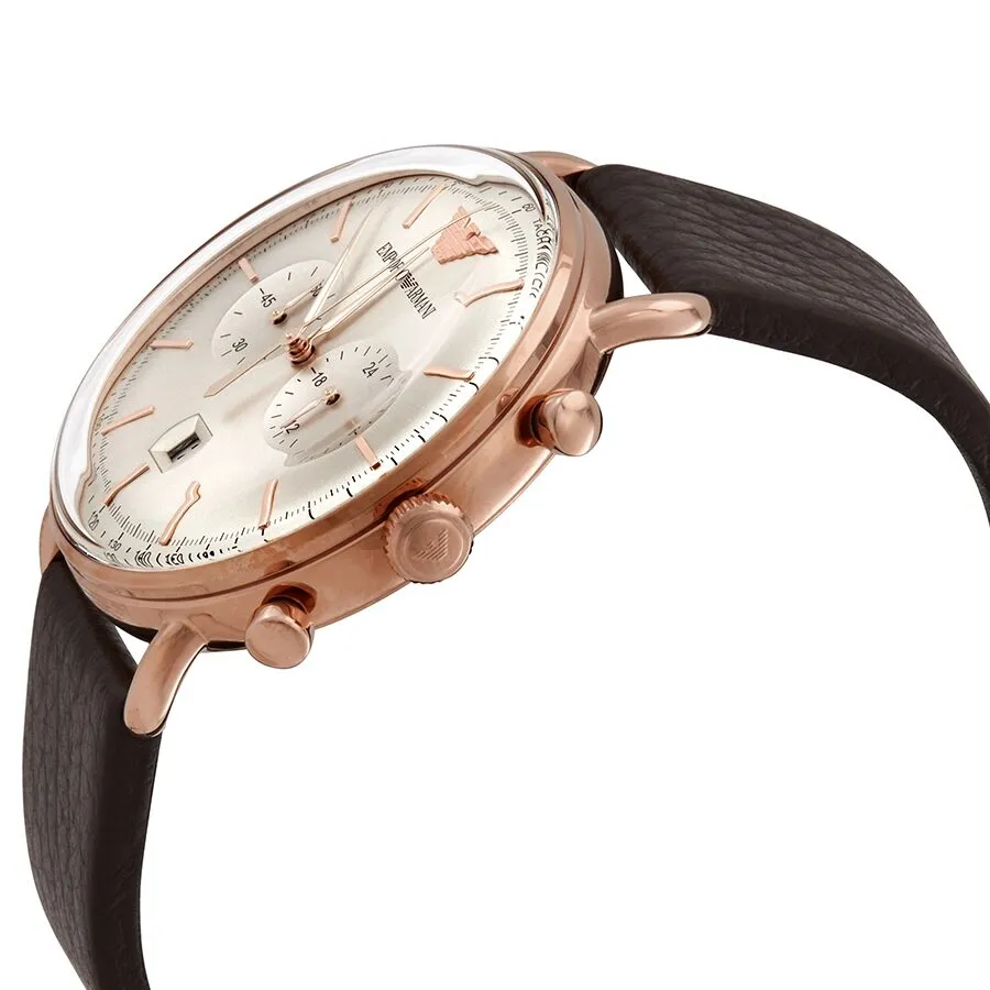 Emporio Armani Aviator Chronograph Quartz Grey Sunray Dial Men's Watch AR11106