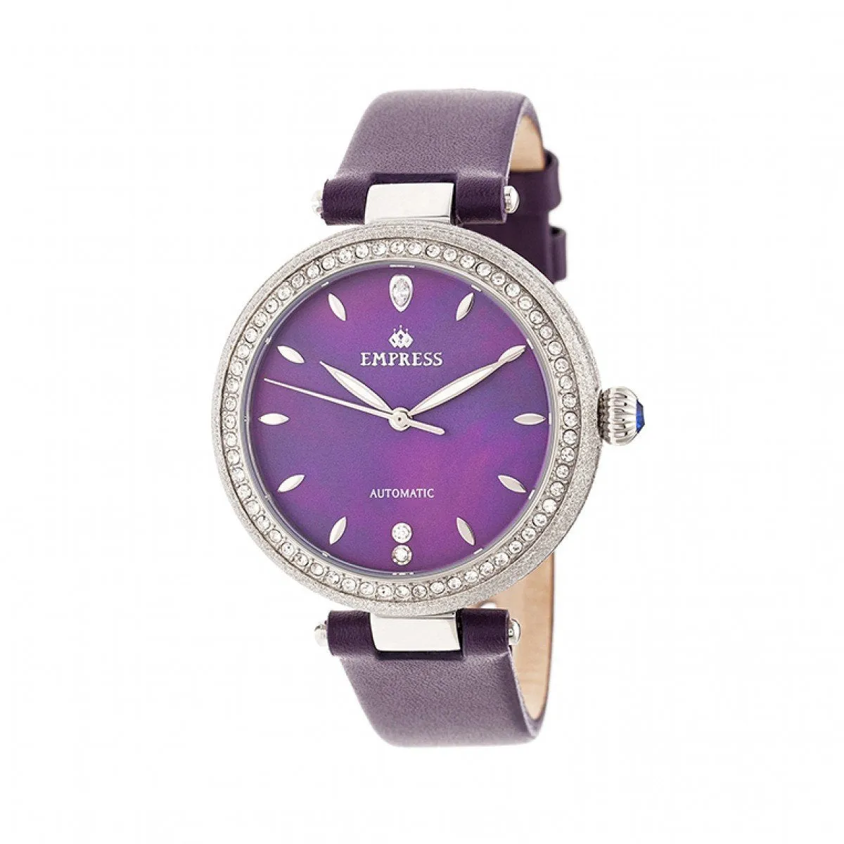 Empress Louise Automatic MOP Leather-Band Watch