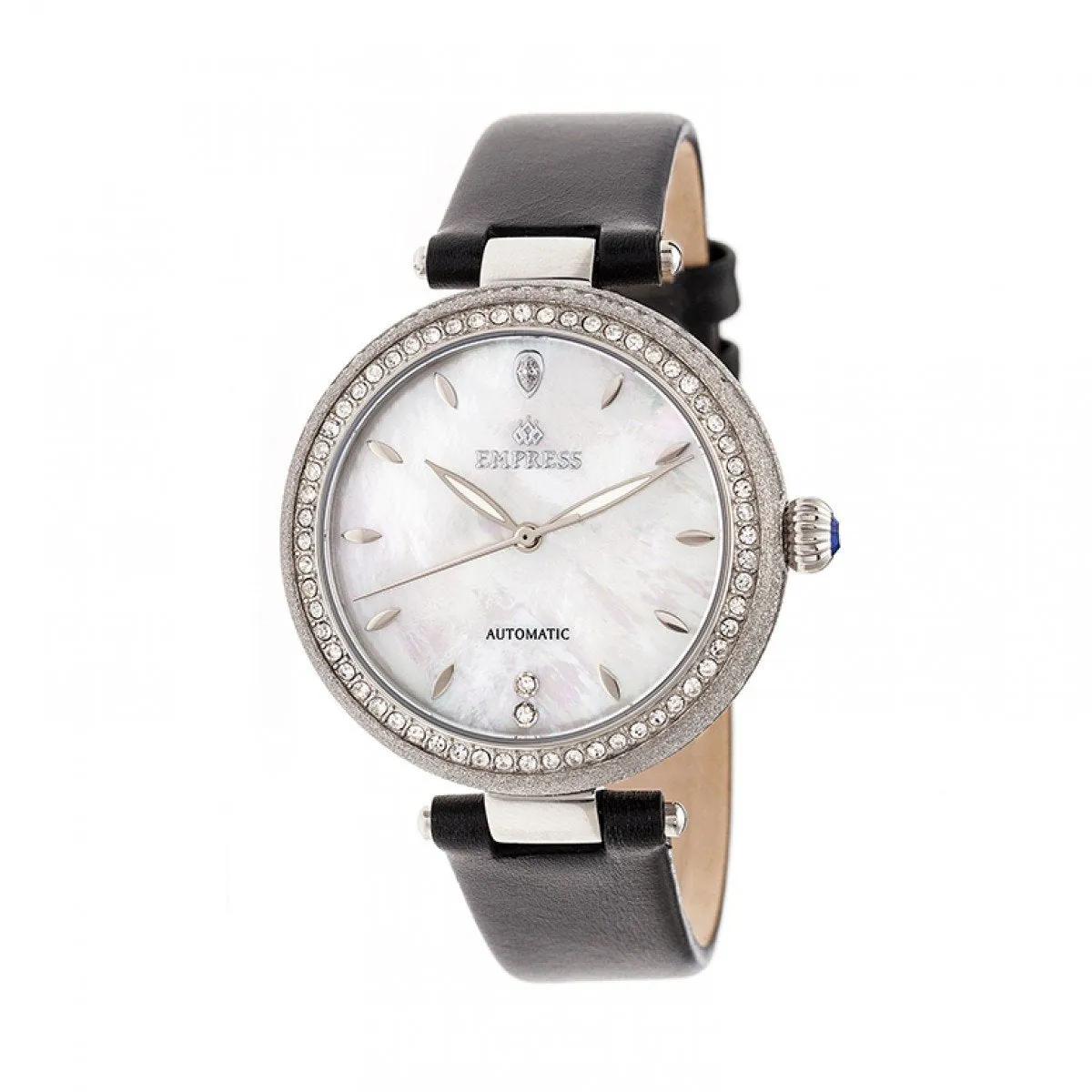 Empress Louise Automatic MOP Leather-Band Watch