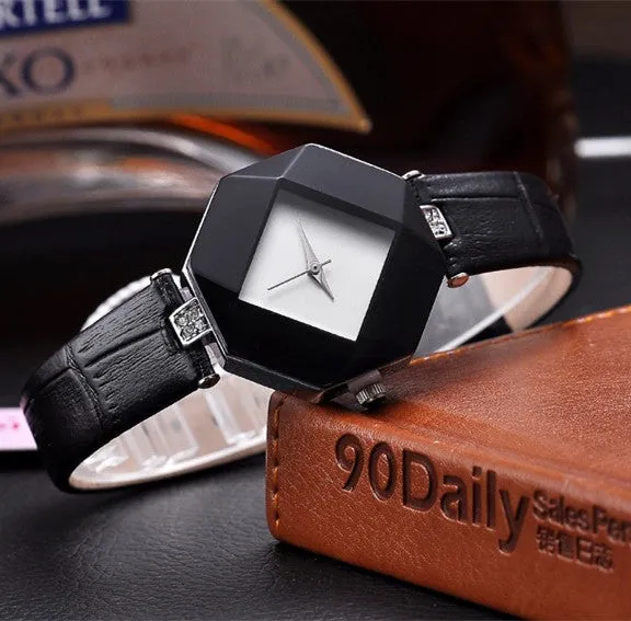 Fashion Blue Stone Crystal Quartz Watch quartz-watch Women Watches