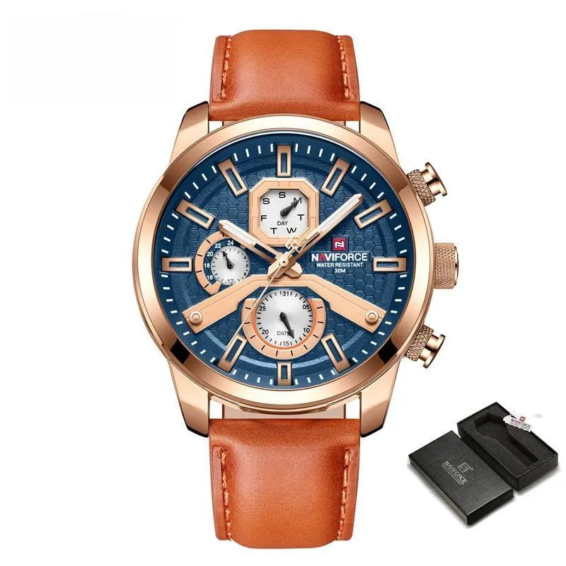Fashion NAVIFORCE Mens Watches Top Brand Luxury Military Quartz Watch