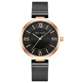 Fashion simple small dial waterproof steel mesh belt women's watch