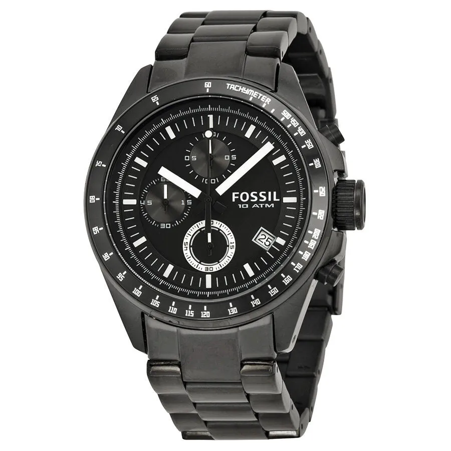 Fossil Chronograph Black Ion-plated Men's Watch CH2601