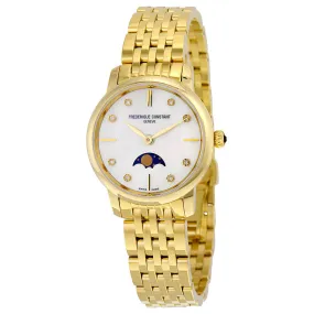 Frederique Constant Slimline Moonphase Mother of Pearl Dial Ladies Watch FC-206MPWD1S5B