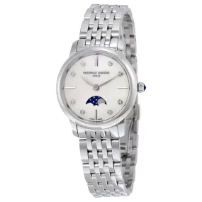 Frederique Constant Slimline Mother of Pearl Dial Diamond Ladies Watch FC-206MPWD1S6B
