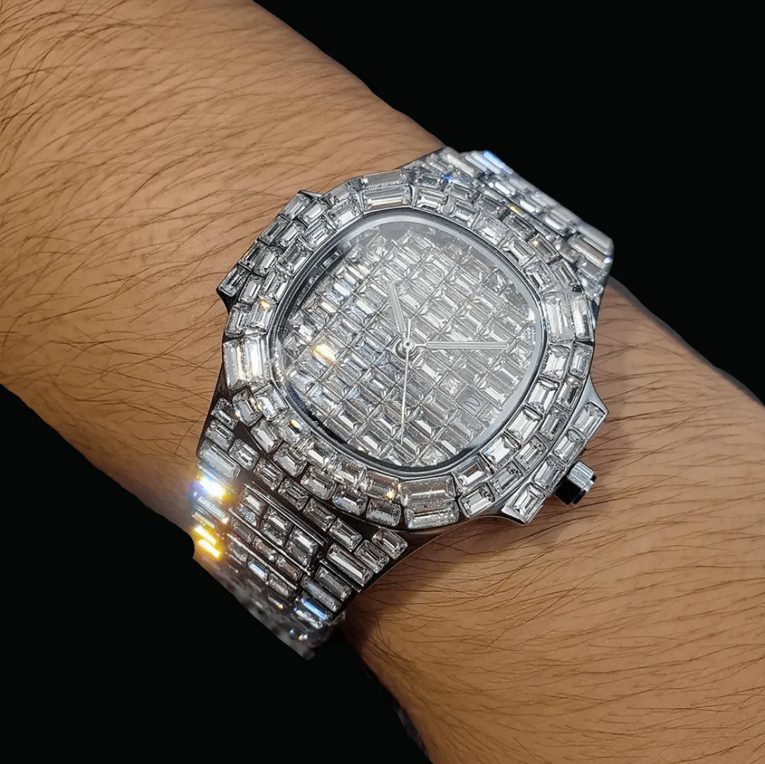 Fully Lab Diamond Iced Out Diamond Watch