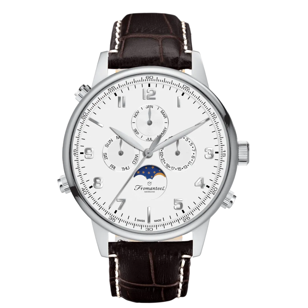 Globetrotter Moon Phase White