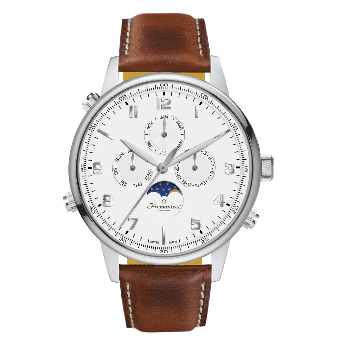 Globetrotter Moon Phase White
