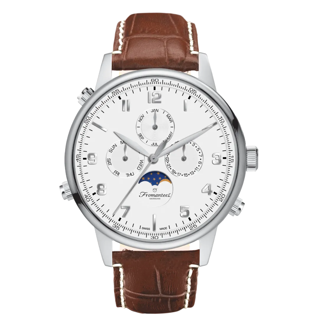 Globetrotter Moon Phase White