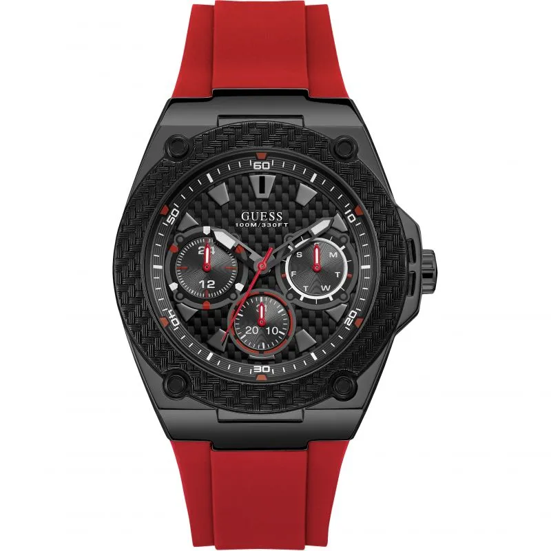 Guess Legacy Red Silicone Band Men's Watch W1049G6