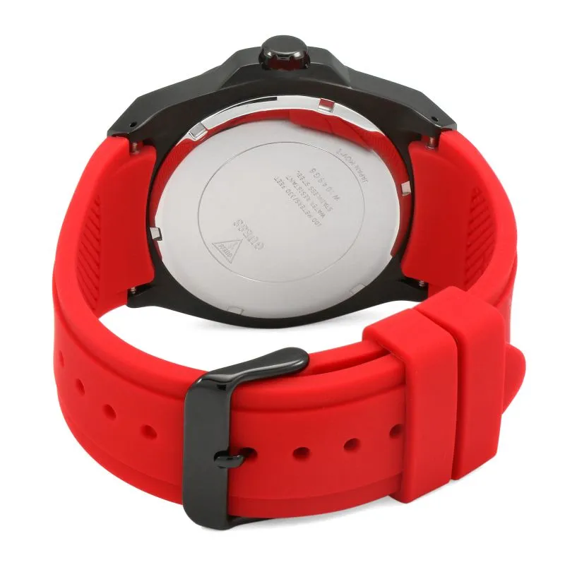Guess Legacy Red Silicone Band Men's Watch W1049G6