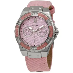 Guess Limelight Quartz Crystal Pink Dial Ladies Watch W0775L15