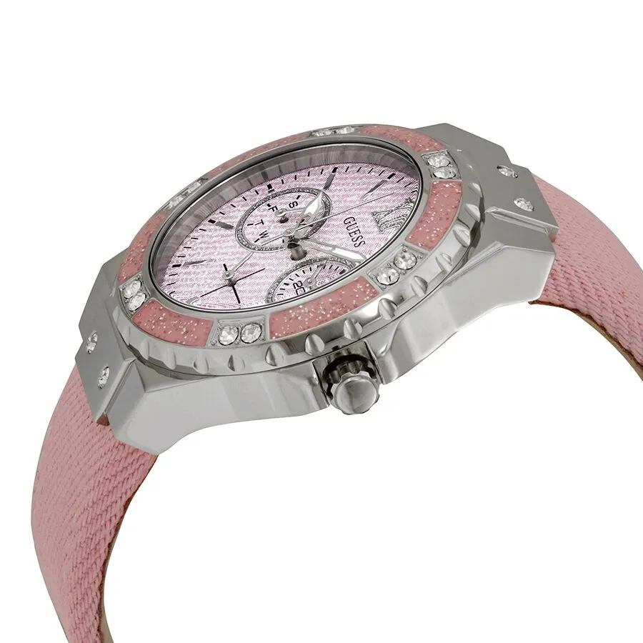 Guess Limelight Quartz Crystal Pink Dial Ladies Watch W0775L15