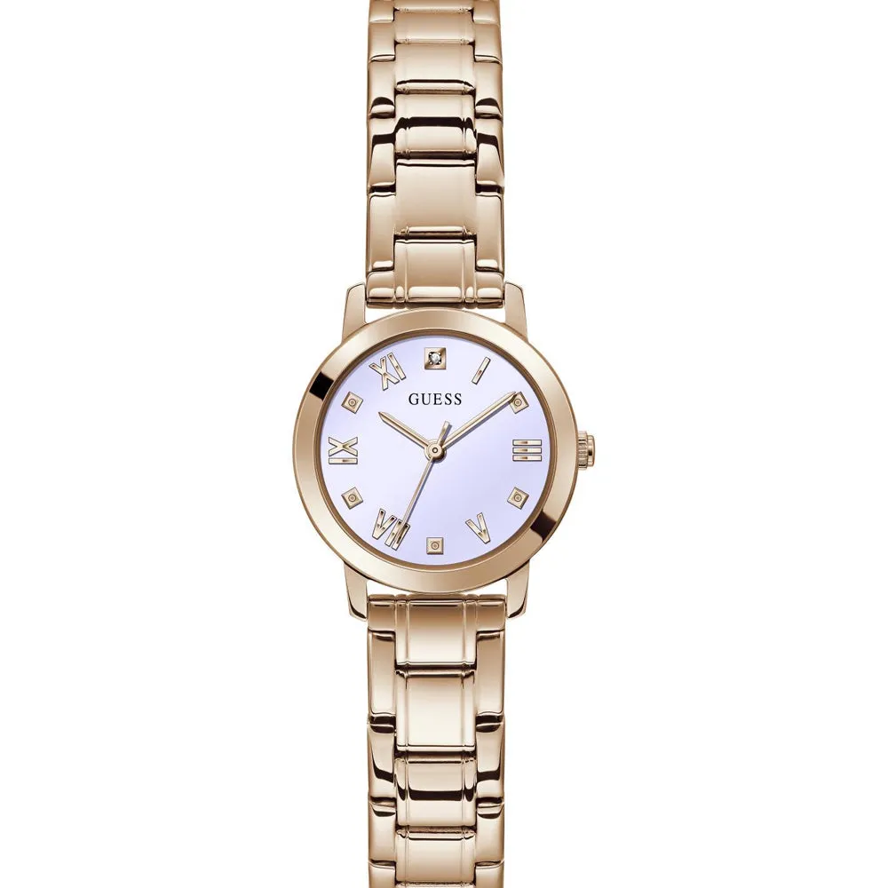 Guess Melody Lavender Dial Stainless Steel Strap Ladies Watch GW0532L3
