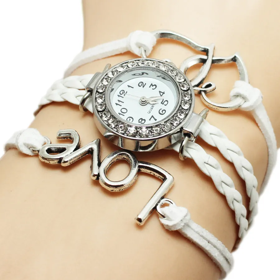 Heart-shaped Love Woven Multi-layer Watch