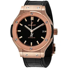 Hublot Classic Fusion Mat 18kt Rose Gold Black Dial Automatic Men's Watch 565.OX.1181.LR