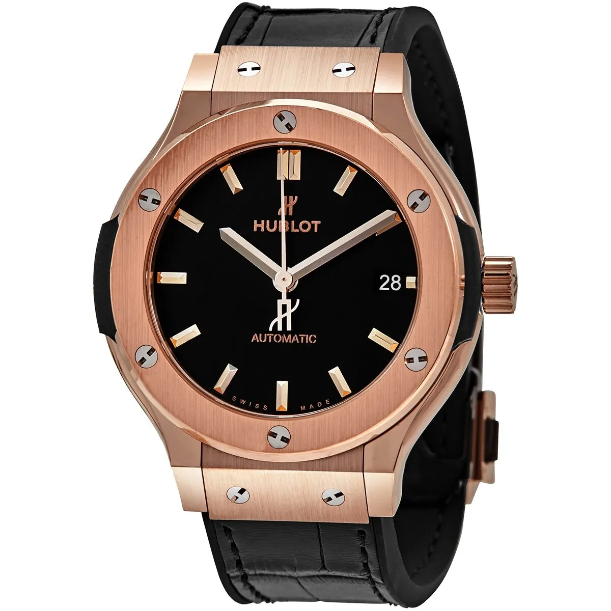 Hublot Classic Fusion Mat 18kt Rose Gold Black Dial Automatic Men's Watch 565.OX.1181.LR